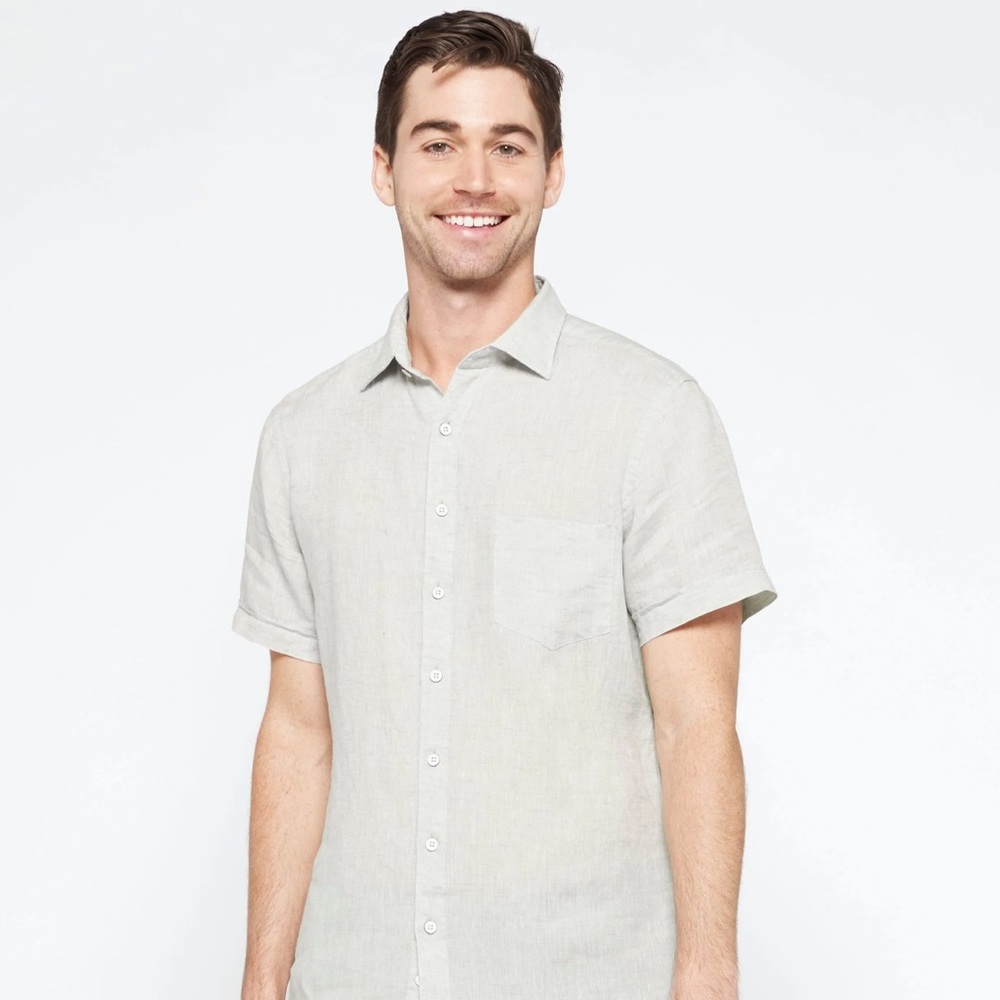 RODD & GUNN Ellerslie Linen Shirt in Vapour Size L NWT